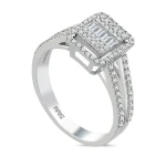 0,53 Karat Baguette-Diamantring
