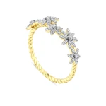 0,29 Karat Blumenmuster-Diamantring 0,29 Karat Blumenmuster-Diamantring