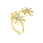 0,48 Karat Sonnen-Design-Diamantring