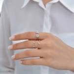 0,42 Karat Baguette-Diamantring 0,42 Karat Baguette-Diamantring