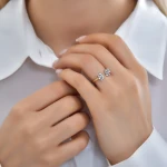 0,42 Karat Baguette-Diamantring 0,42 Karat Baguette-Diamantring
