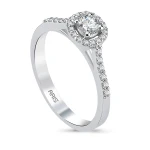 0,42 Karat Fantasie-Diamant-Solitärring 0,42 Karat Fantasie-Diamant-Solitärring