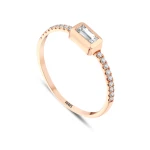Smaragdschliff Diamantring