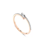 0,18 Karat Baguette-Diamantring