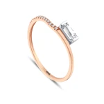 0,14 Karat Baguette-Diamantring 0,14 Karat Baguette-Diamantring
