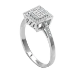 0,27 Karat Baguette-Diamantring