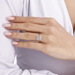 0,23 Karat Baguette-Diamantring