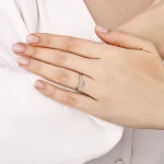 0,14 Karat Baguette-Diamantring 0,14 Karat Baguette-Diamantring