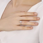 0,24 Karat Baguette-Diamantring
