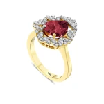 3,43 Karat Tropfen-Rubin-Diamantring 3,43 Karat Tropfen-Rubin-Diamantring