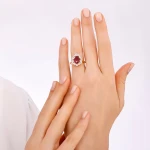 3,43 Karat Tropfen-Rubin-Diamantring 3,43 Karat Tropfen-Rubin-Diamantring