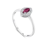 0,37 Karat Marquise-Rubin-Diamantring 0,37 Karat Marquise-Rubin-Diamantring