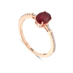 Oval Rubin-Diamantring