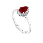 1,07 Karat Tropfen-Rubin-Diamantring 1,07 Karat Tropfen-Rubin-Diamantring