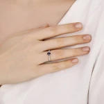 Ovalschliff Saphir-Diamantring Ovalschliff Saphir-Diamantring