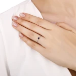 Oval Saphir-Diamantring