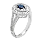 1,05 Karat Fantasie Saphir-Diamantring 1,05 Karat Fantasie Saphir-Diamantring