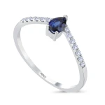 0,33 Karat Saphir-Diamantring