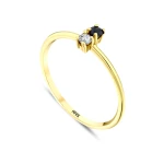 0,10 Karat Saphir-Diamantring 0,10 Karat Saphir-Diamantring