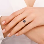 1,70 Karat Saphir-Diamantring