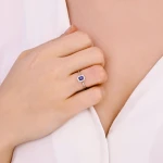 0,43 Karat Saphir-Diamantring