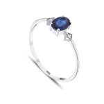 0,52 Karat Oval Saphir-Diamantring 0,52 Karat Oval Saphir-Diamantring