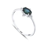 0,61 Karat Oval Saphir-Diamantring 0,61 Karat Oval Saphir-Diamantring