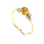 Citrin-Diamantring