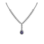 Diamant Tropfen Saphir Collier Diamant Tropfen Saphir Collier