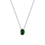 Ovaler Smaragd Gold Kette