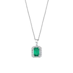 Diamant Smaragd Halskette