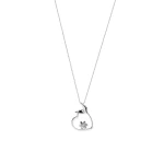 Diamant Herz Schneeflocke Halskette