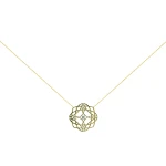 Diamant Gold Kette mit Glücksknotensymbol