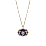 Diamant Stirn Chakra (Ajna) Symbol Halskette