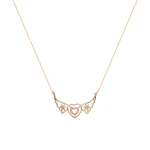 Diamant Geflügeltes Herz mit Schneeflocke Kette Diamant Geflügeltes Herz mit Schneeflocke Kette