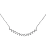 Diamant Blatt Weiß Goldkette Diamant Blatt Weiß Goldkette