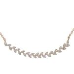 Diamant Blatt Weiß Goldkette Diamant Blatt Weiß Goldkette
