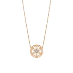 Diamant Lebensblume Halskette