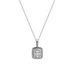 Diamant Fantasie Prinzessschliff Kette Diamant Fantasie Prinzessschliff Kette