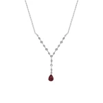 Diamant Rubin Tropfenkette Diamant Rubin Tropfenkette