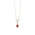 Diamant Rubin Halskette