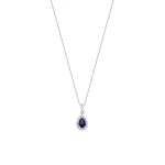 0,62 Karat Tropfen-Saphir-Kette 0,62 Karat Tropfen-Saphir-Kette