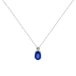 Diamant Saphir Kette