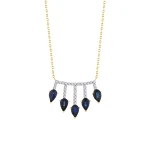 Tropfenschliff Saphir-Diamantkette