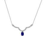 Diamant Saphir Kette