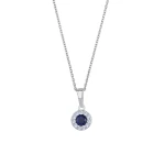 Diamant Saphir Halskette