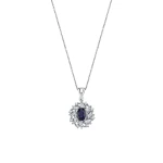 Diamant Saphir Halskette Diamant Saphir Halskette