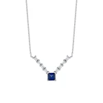 Diamant Saphir Halskette
