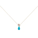 Diamant Türkis Mutter-Kind-Kette