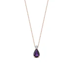 Diamant Tropfen Amethyst Kette Diamant Tropfen Amethyst Kette